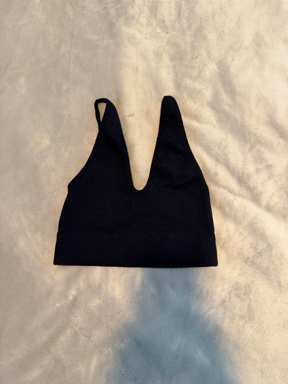 Garage Black Ribbed Crop Tank Top